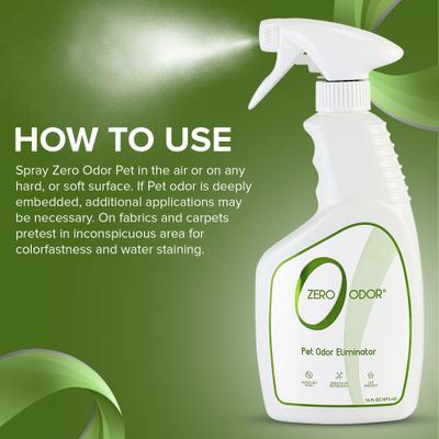 Show full view: Zero Odor Pet Odor Eliminator Spray, 16-fl oz bottle slide 9 of 12