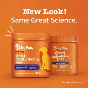 Zesty Paws 8-in-1 Bites Chicken Flavored Soft Chews Multivitamin for Dogs, 90 count