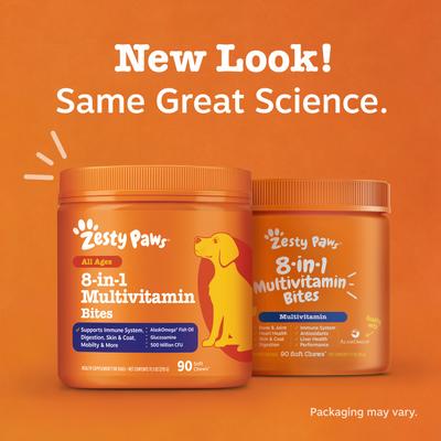 Show full view: Zesty Paws 8-in-1 Bites Chicken Flavored Soft Chews Multivitamin for Dogs, 90 count slide 3 of 12