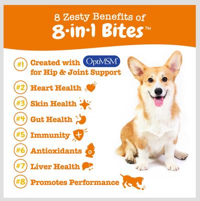Show full view: Zesty Paws 8-in-1 Multivitamin Bites + Aller-Immune Bites Lamb Flavor Immune System Soft Chews Dog Supplement slide 5 of 9