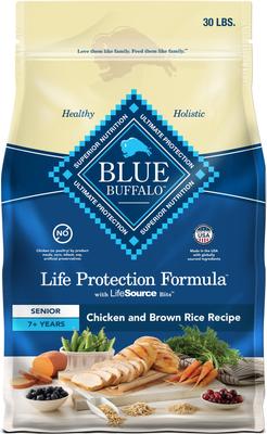 Show full view: Zesty Paws Advanced Mobility Chicken Flavored Chews Joint Supplement + Blue Buffalo Life Protection Formula Chicken & Brown Rice Recipe Dry Food for Senior Dogs slide 2 of 9