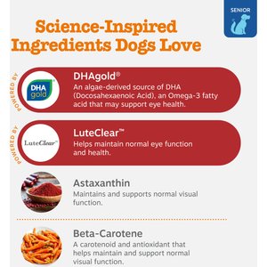 Zesty Paws Advanced Vision Bites Chicken Flavored Soft Chews Vision Supplement for Senior Dogs, 90 count