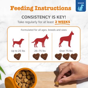 Zesty Paws Advanced Vision Bites Chicken Flavored Soft Chews Vision Supplement for Senior Dogs, 90 count