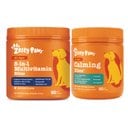 Zesty Paws All Ages, Calming Bites, Peanut Butter Flavored Soft Chews + 8-in-1 Multivitamin Bites Chicken Flavor Dog Supplement