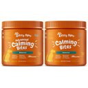 Zesty Paws All Ages, Calming Bites, Peanut Butter Flavored Soft Chews, Behavior Functional Dog Supplement, 90 count & Zesty Paws All Ages, Advanced Calming Bites with Melatonin, Turkey Flavored Soft Chews, Behavior Functional Dog Supplement, 90 count