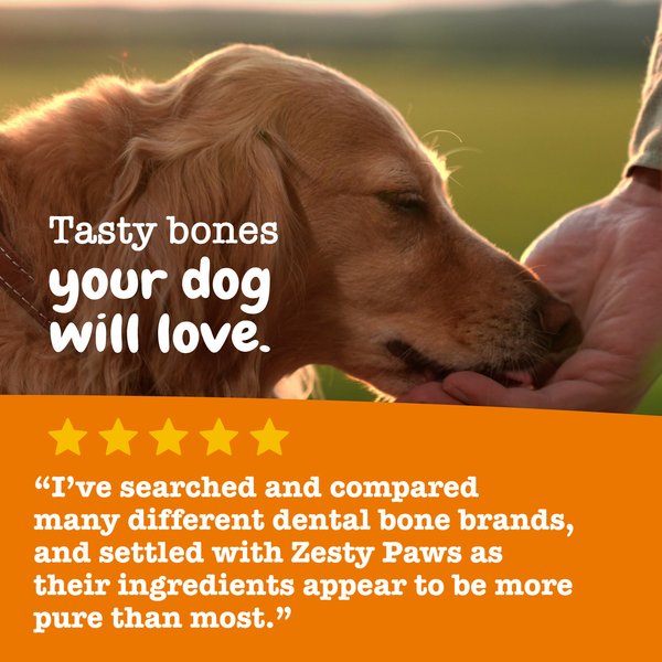 Zesty Paws All-in-One FUNctional Dental Bones Dental Chews for Small Dogs