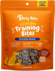 Zesty Paws All-in-One Peanut Butter Flavored Soft & Chewy Training Bites Multivitamin Dog Treats, 12-oz bag