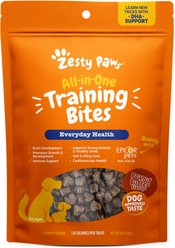 Zesty Paws All-in-One Peanut Butter Flavored Soft & Chewy Training Bites Multivitamin Dog Treats, 8-oz bag