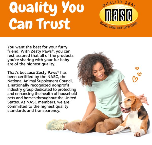 Zesty Paws Allergy & Immune Bites Allergies, Immune, & Gut Support Peanut Butter Flavored Soft Chews Supplement for Dogs