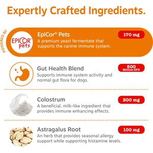 Zesty Paws Allergy & Immune Bites Lamb Flavored Soft Chews Allergies, Immune, & Gut Support Supplement for Dogs, 90 count