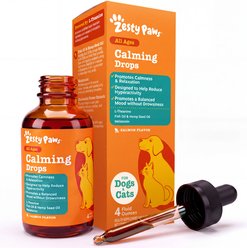 Zesty Paws Calming Salmon Oil Liquid Supplement for Dogs & Cats, 4-fl oz bottle