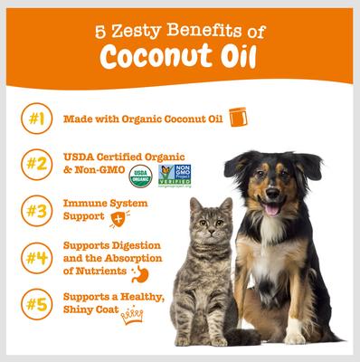 Show full view: Zesty Paws Coconut Oil Skin & Coat Digestive Liquid Topper Omega Supplement for Dogs, 16-oz jar slide 3 of 12