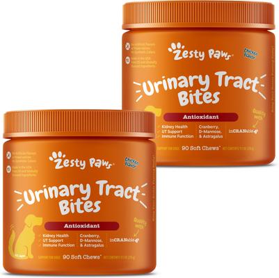Show full view: Zesty Paws Cranberry Bladder Bites Chicken Flavored Soft Chews Urinary Supplement for Dogs, 180 count slide 1 of 12