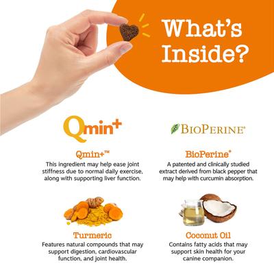 Show full view: Zesty Paws Curcumin Bites Everyday Vitality Duck Flavor Dog Supplement, 90 count + Zesty Paws Allergy & Immune Support Lamb Flavor Soft Chew Dog Supplement, 90 count slide 4 of 9