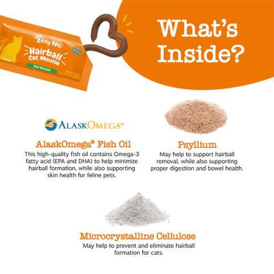 Show full view: Zesty Paws Hairball Mousse Chicken Flavored Lickable Hairball Control Supplement for Cats, 14 count slide 4 of 10