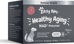 Zesty Paws Healthy Aging NAD+ Precursor Cellular Energy, Brain & Heart Supplement for Dogs, 60 count