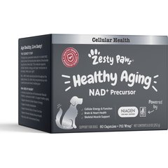Zesty Paws Healthy Aging NAD+ Precursor Cellular Energy, Brain & Heart Supplement for Dogs, 60 count
