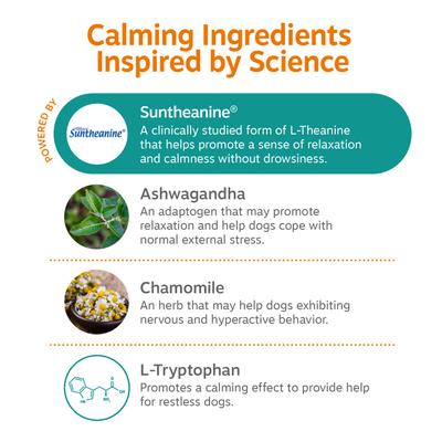 Show full view: Zesty Paws Calming Bites Peanut Butter Flavored Soft Chews Composure & Relaxation Supplement for Dogs, 90 count slide 4 of 11