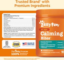 Zesty Paws Calming Bites Turkey Flavored Soft Chews Composure & Relaxation Supplement for Dogs, 90 count slide 2 of 9
