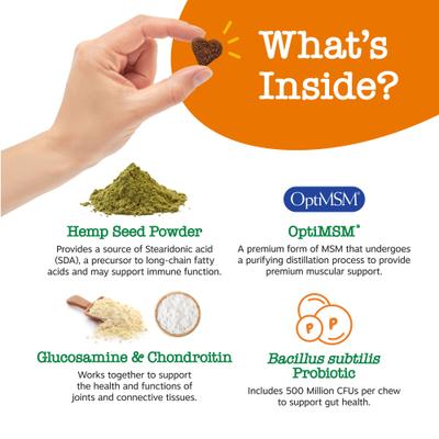 Show full view: Zesty Paws Hemp Elements 8-in-1 Bites Chicken Flavored Soft Chews Multivitamin for Dogs, 90 count slide 4 of 12