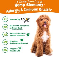 Zesty Paws Hemp Elements Aller-Immune OraStix Peppermint Flavored Dog Dental Chews, 25-oz bag slide 2 of 6