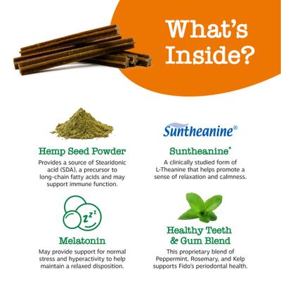 Show full view: Zesty Paws Hemp Elements Calming Peppermint Flavored Dental Chews Calming Supplement + Mobility OraStix Mint Flavored Dental Chews for Dogs slide 8 of 9