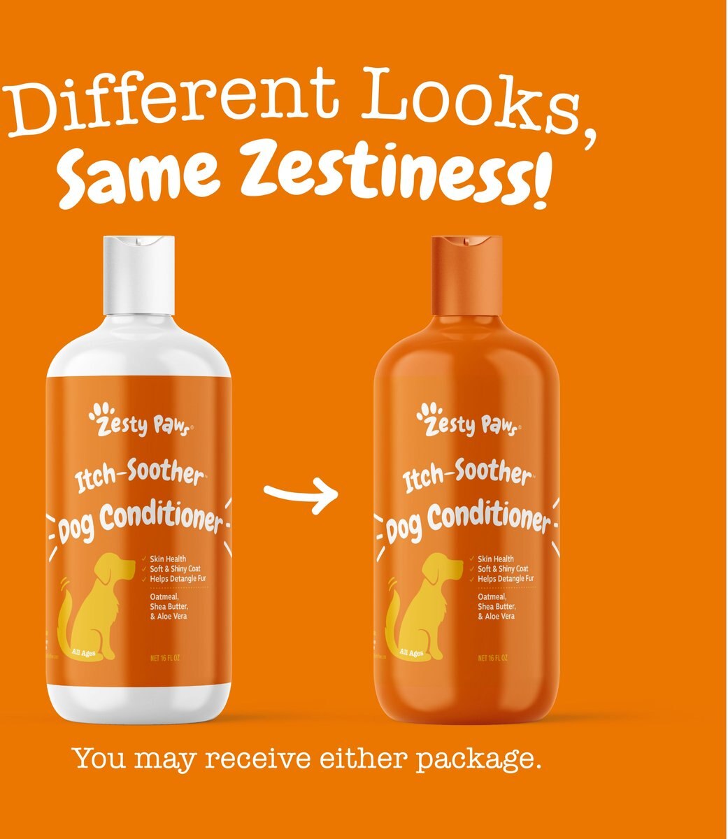 Zesty Paws Itch Soother Dog Conditioner with Oatmeal & Aloe Vera, for Skin Moisture & Shiny Coats