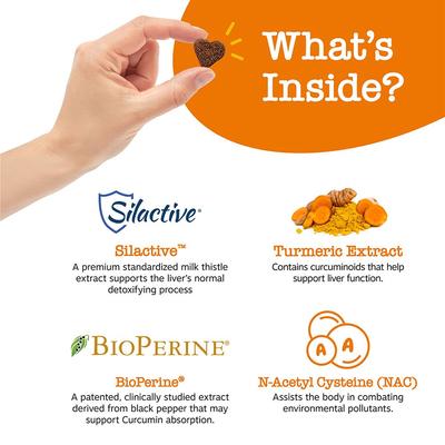 Show full view: Zesty Paws Liver Support Bites Chicken Flavored Soft Chews Milk Thistle Supplement for Dogs, 180 count slide 6 of 12