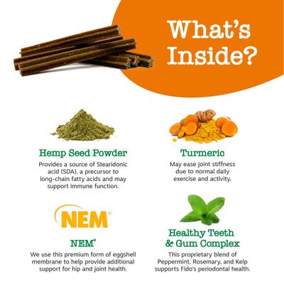 Show full view: Zesty Paws Mobility OraStix Mint Flavored + Probiotic OraStix Mint Flavored Dental Chews for Dogs slide 5 of 9