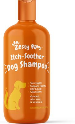 Show full view: Zesty Paws Oatmeal Anti-Itch Dog Shampoo with Aloe Vera & Vitamin E, 16-oz bottle + Zesty Paws Core Elements Omega Bites Skin & Coat Health Chicken Flavor Soft Chew Dog Supplement, 90 count slide 6 of 9