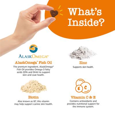 Show full view: Zesty Paws Omega Bites Skin & Coat Support + Probiotic Bites Digestion Pumpkin Flavor Soft Chews Dog Supplement slide 4 of 9