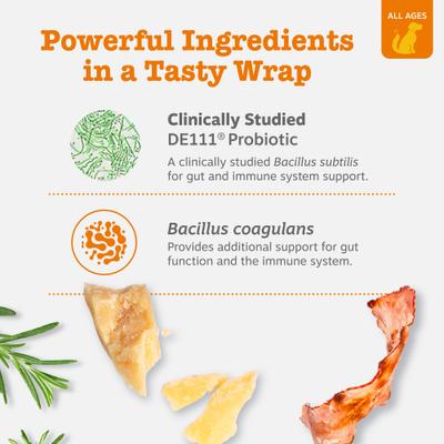Show full view: Zesty Paws Pill Wrap Probiotic Paste Bacon Flavored Digestive Supplement for Dogs, 4.2-oz pouch slide 4 of 12