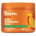 Zesty Paws Probiotic Bites Pumpkin Flavored Soft Chews Gut Flora & Digestive Supplement for Dogs, 50 count