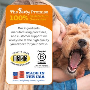 Zesty Paws Probiotic Bites Pumpkin Flavored Soft Chews Gut Flora & Digestive Supplement for Dogs, 90 count
