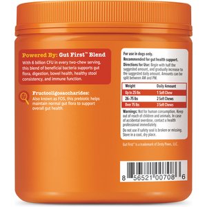 Zesty Paws Probiotic Bites Pumpkin Flavored Soft Chews Gut Flora & Digestive Supplement for Dogs, 90 count