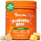 Zesty Paws Probiotic Bites Pumpkin Flavored Soft Chews Gut Flora & Digestive Supplement for Dogs, 90 count