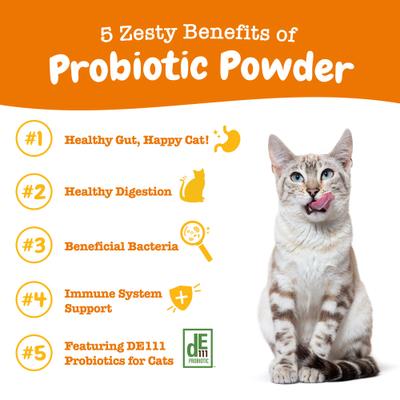 Show full view: Zesty Paws Probiotic Powder Pumpkin Flavored Gut Flora & Digestive Aid Supplement for Cats, 30 count slide 3 of 11