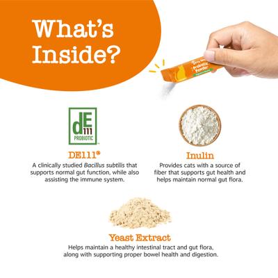 Show full view: Zesty Paws Probiotic Powder Pumpkin Flavored Gut Flora & Digestive Aid Supplement for Cats, 30 count slide 4 of 11