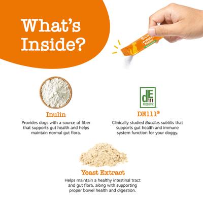 Show full view: Zesty Paws Probiotic Powder Pumpkin Flavored Gut Flora & Digestive Aid Supplement for Dogs, 30 count slide 4 of 11