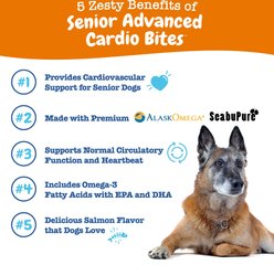 Zesty Paws Senior Advanced Cardio Bites Salmon Flavored Soft Chews Heart Supplement for Dogs, 90 count slide 2 of 9