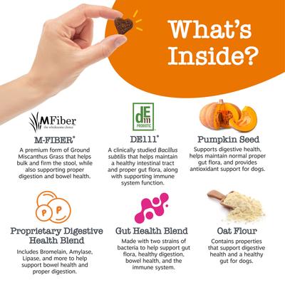 Show full view: Zesty Paws Vet Strength Solid Poop Support Bites Chicken Flavored Soft Chew Digestive Stool Kidney Supplement for Dogs, 90 Count slide 5 of 11