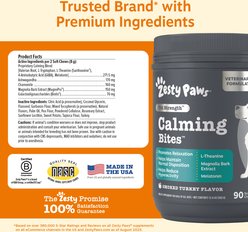 Zesty Paws Vet Strength Turkey Flavored Chew Calming Supplement for Dogs, 90 count slide 2 of 9