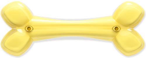 Show full view: Zeus Duo Bone Dog Toy, 7-in, Yellow slide 5 of 5