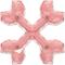 Show in main carousel: Zeus Duo Cross Bones Dog Toy, 6-in, Coral slide 5 of 5