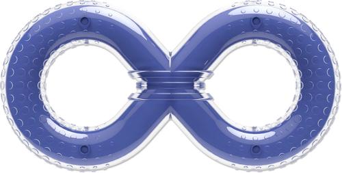 Show full view: Zeus Duo Figure-8 Tug Dog Toy, 8-in, Purple slide 5 of 5