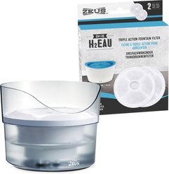 Zeus Fresh & Clear Splash Guard Dog Fountain + Filters, 2 count slide 1 of 7