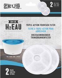 Zeus Fresh & Clear Waterfall Spout Dog Fountain + Filters, 2 count slide 2 of 7