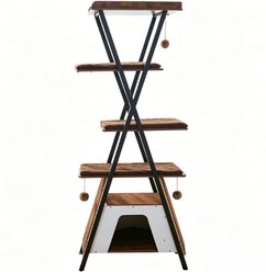 Zeus & Ruta Multi-Level Wooden Towers 73-in Cat Tree, Brown