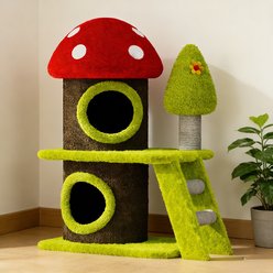 Zeus & Ruta Suitable for Indoor Use Mushroom-Themed 30.7-in Cat Tree, Green slide 2 of 7
