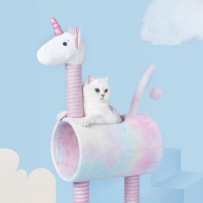 Show full view: ZEZE Funfetti Unicorn 41-in Sisal Cat Tree slide 2 of 3